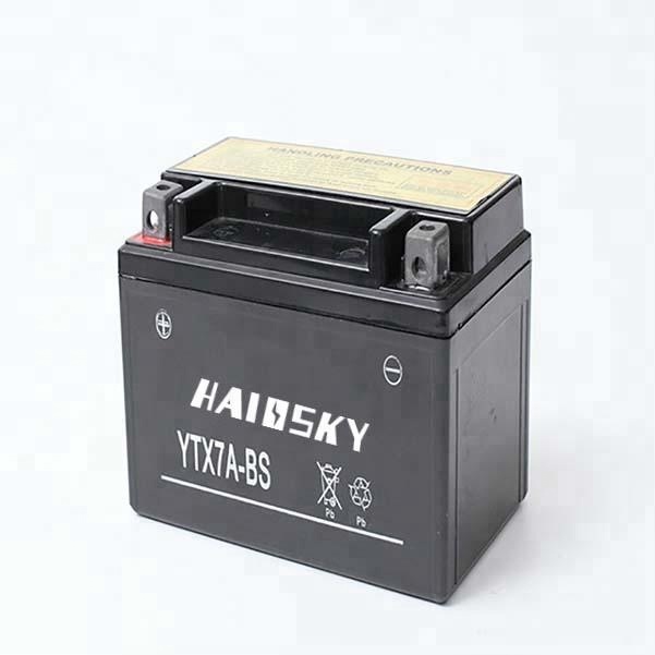 YTX7A-BS 12v 7ah wet charged motorcycle battery